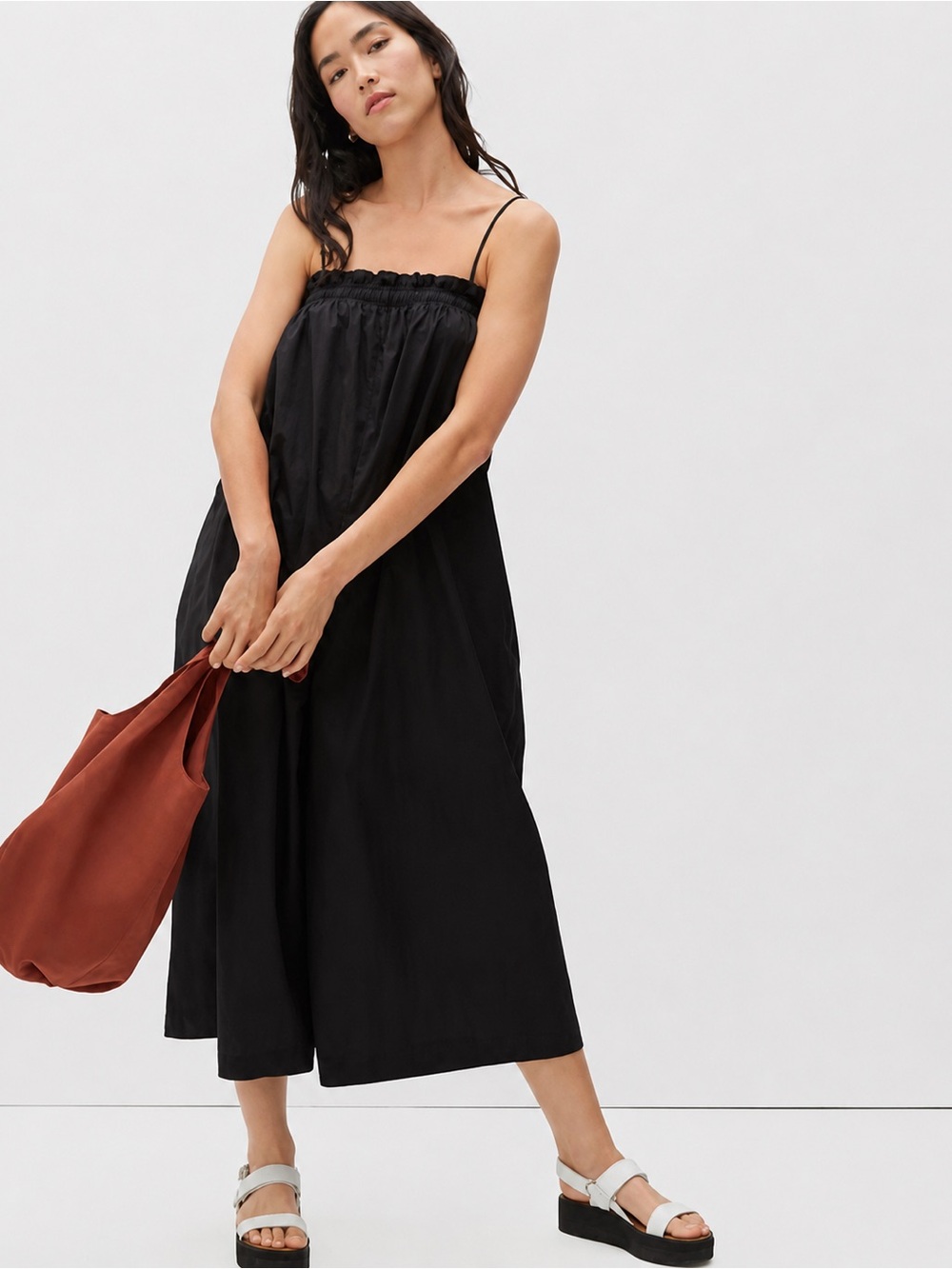 Everlane Black Spaghetti Strap Jumpsuit